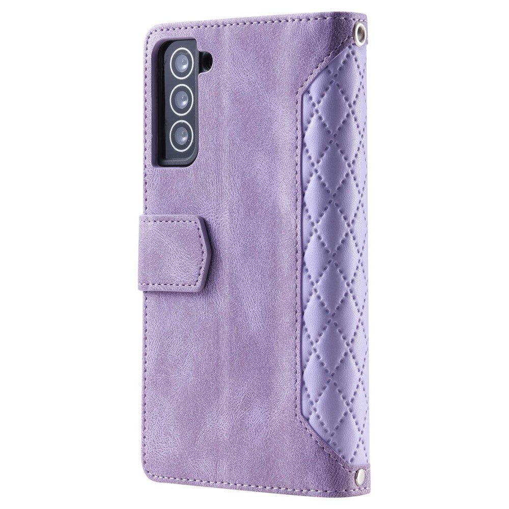 Lommebokveske Samsung Galaxy S22 Quilted Lilla