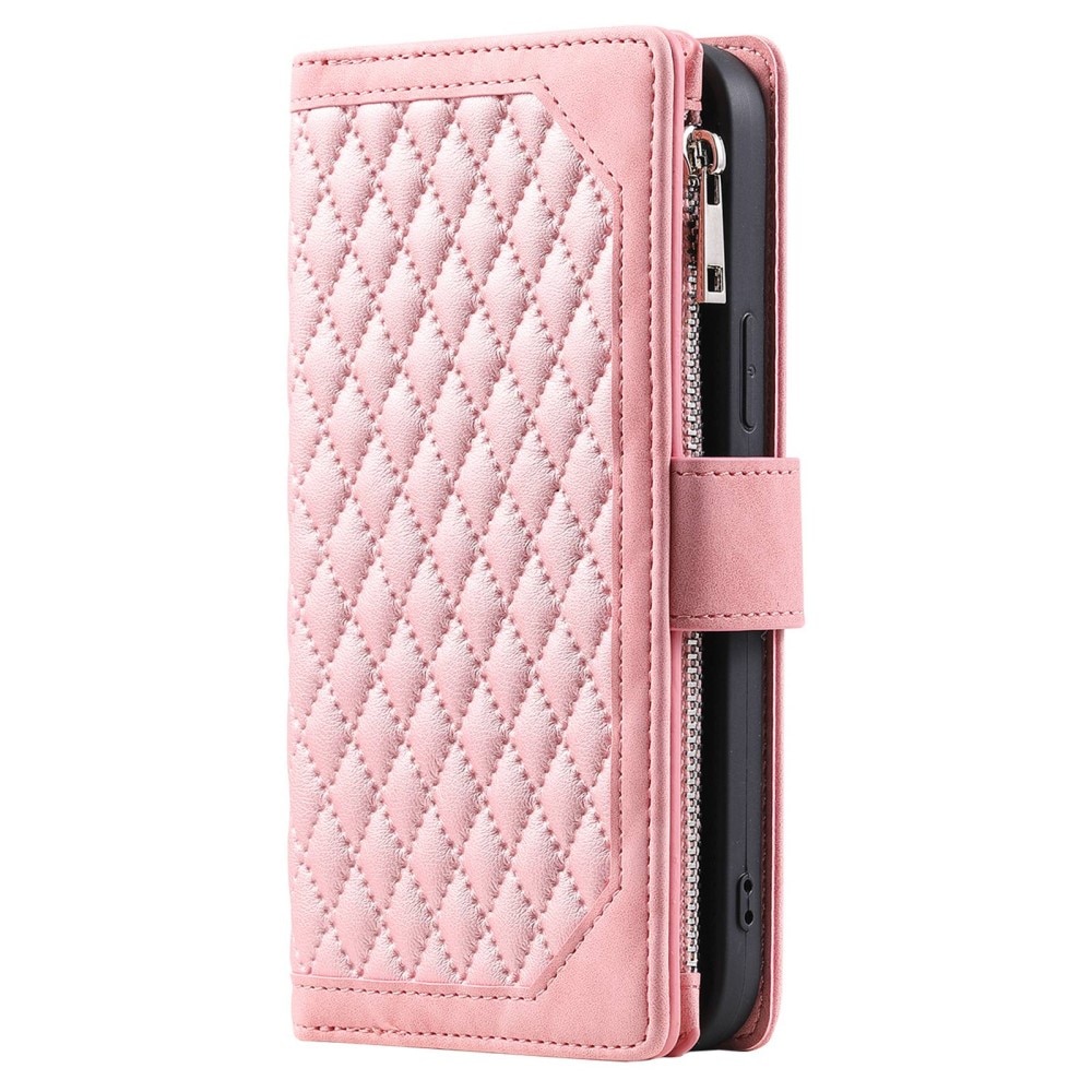 Lommebokveske Samsung Galaxy S22 Quilted Rosa