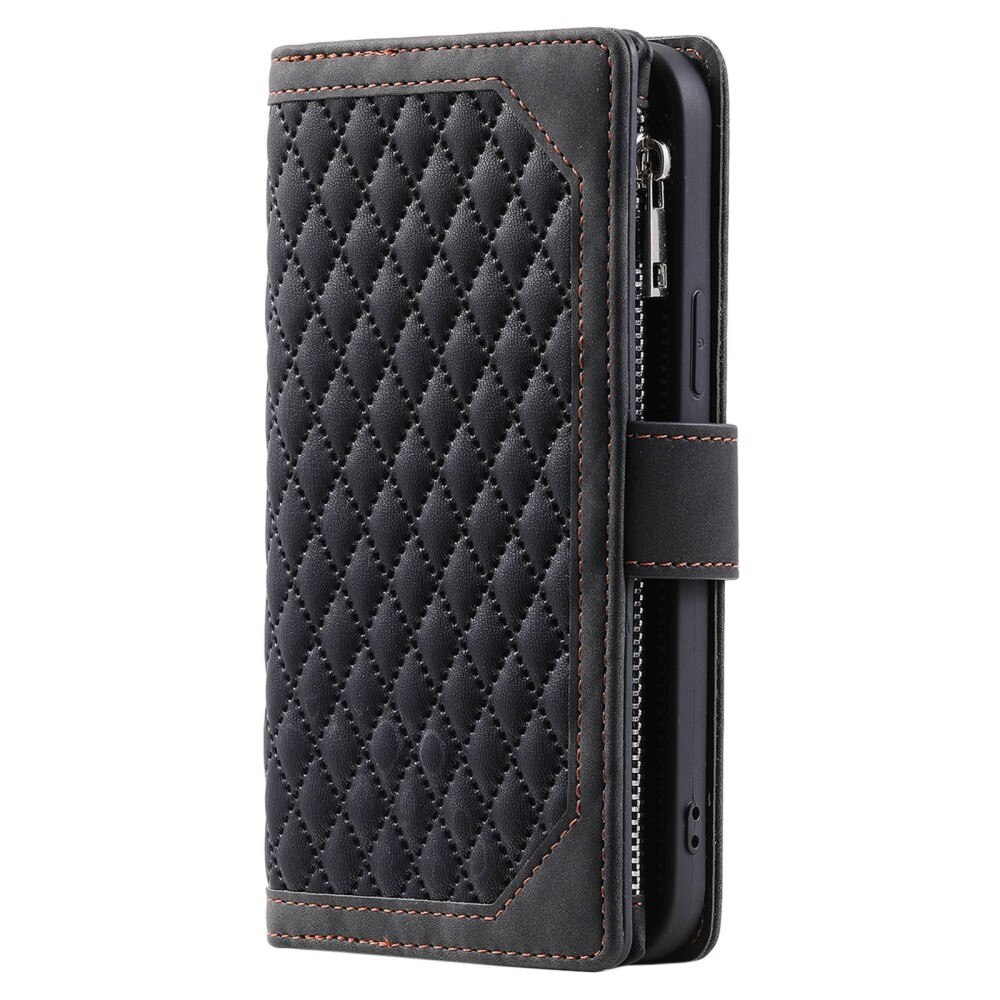 Lommebokveske Samsung Galaxy S22 Ultra Quilted Svart