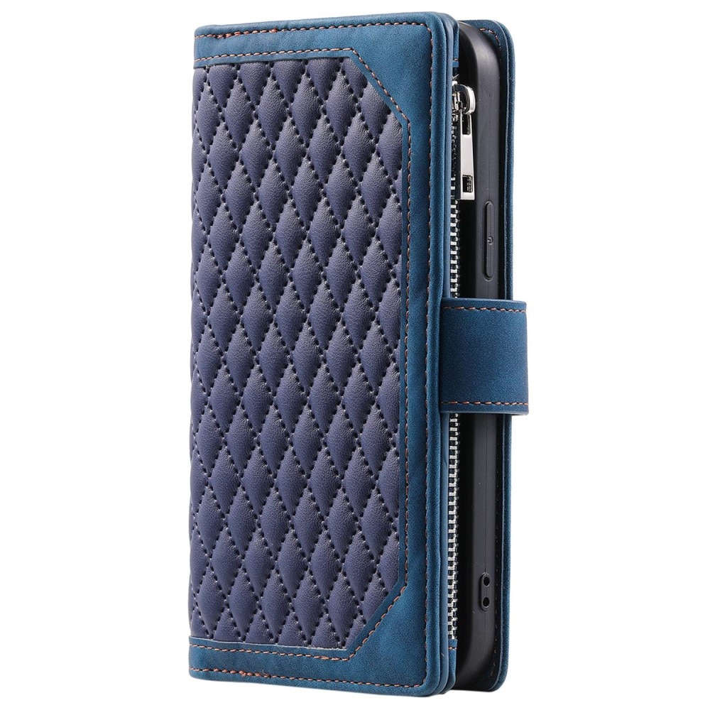 Lommebokveske iPhone Xr Quilted Blå