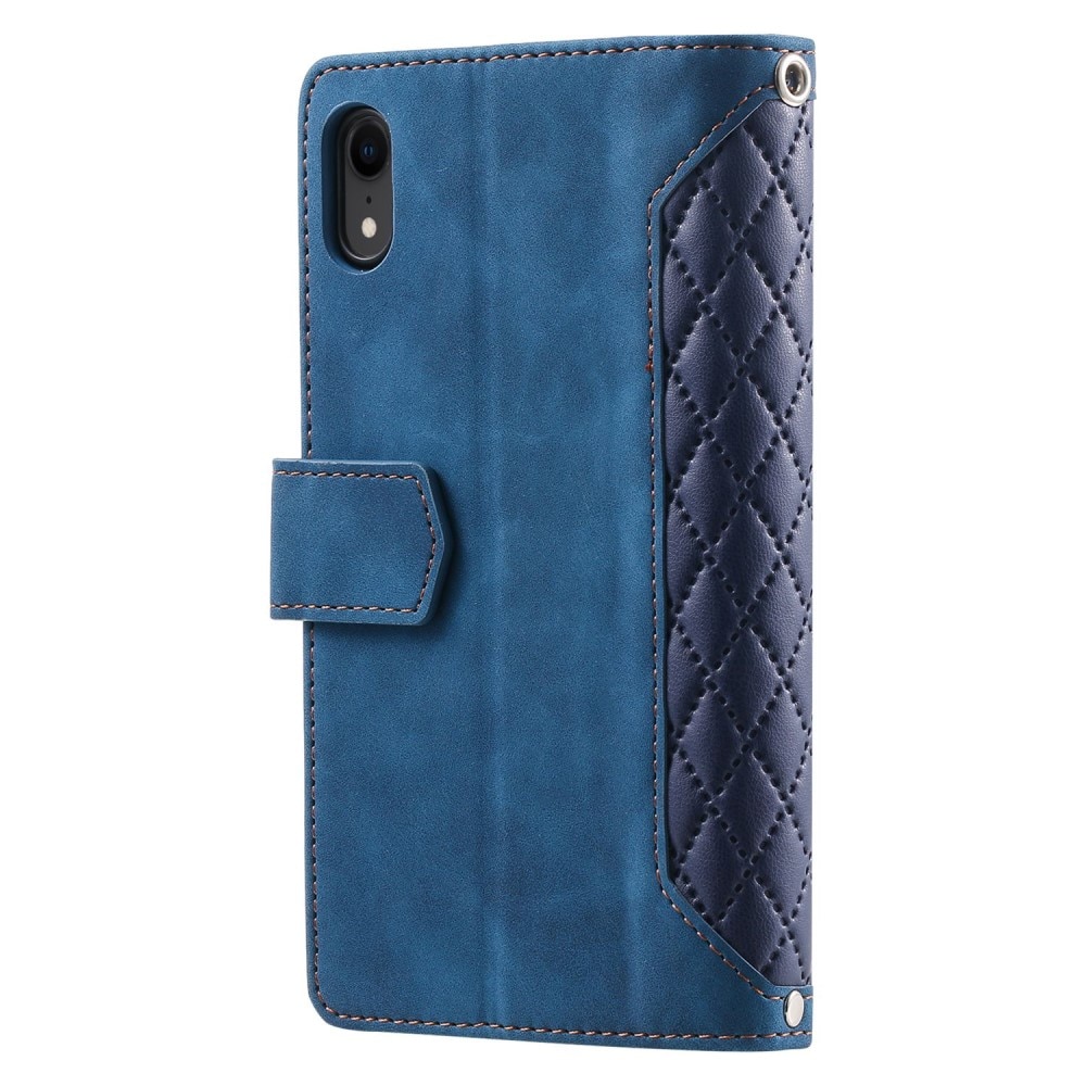 Lommebokveske iPhone XR Quilted Blå