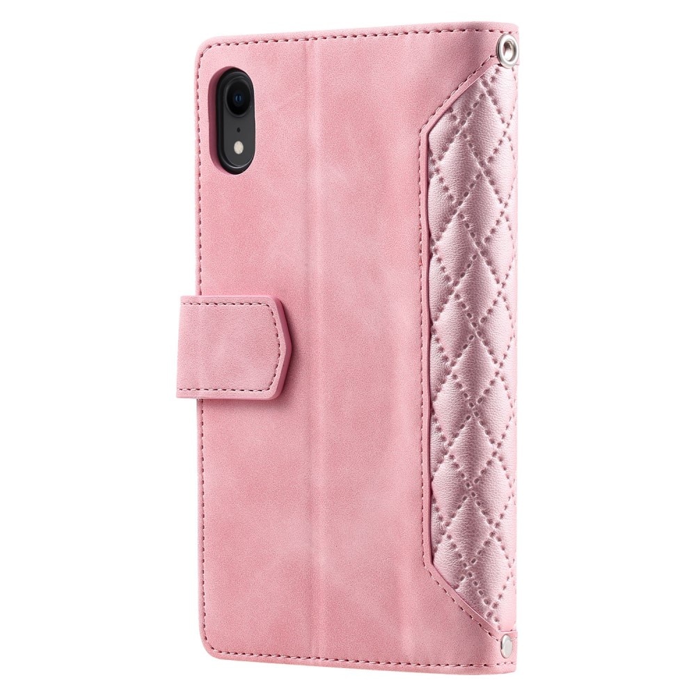 Lommebokveske iPhone XR Quilted Rosa