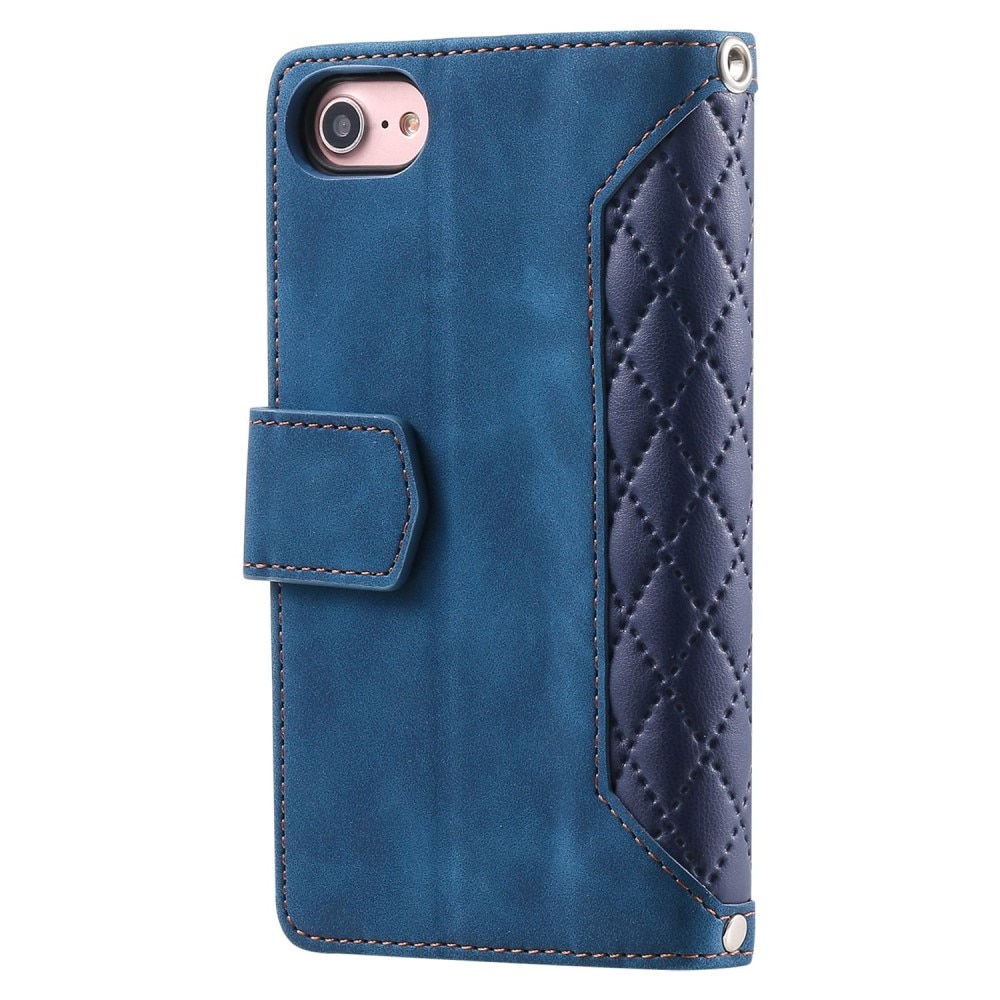 Lommebokveske iPhone SE (2020) Quilted blå