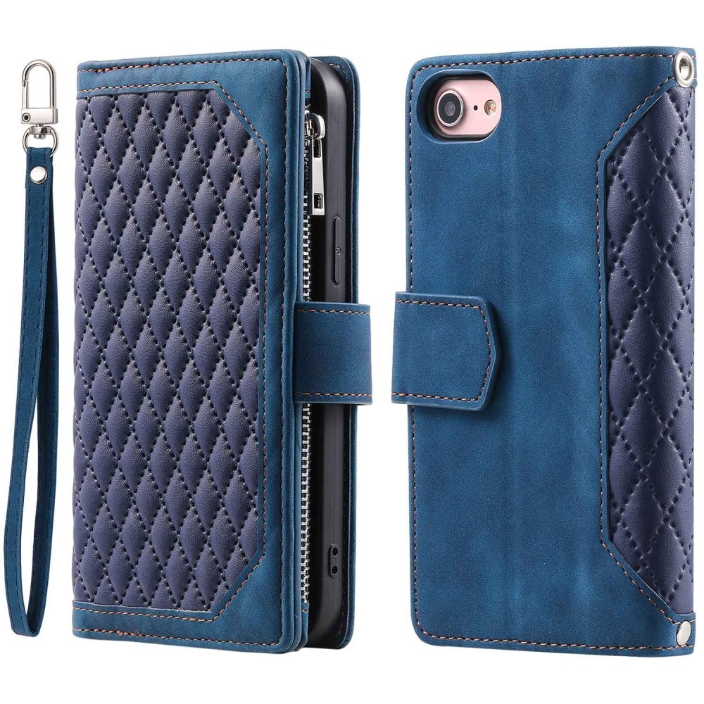 Lommebokveske iPhone 7 Quilted blå