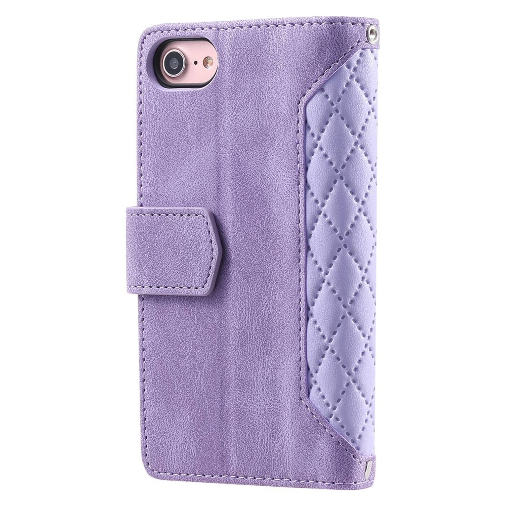 Lommebokveske iPhone 8 Quilted lilla