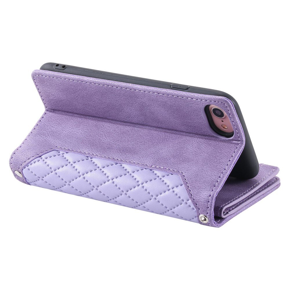 Lommebokveske iPhone SE (2020) Quilted lilla