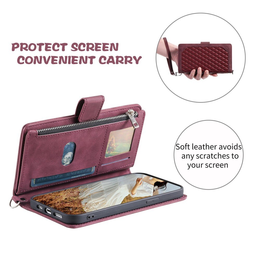 Lommebokveske iPhone SE 2022 Quilted Rød