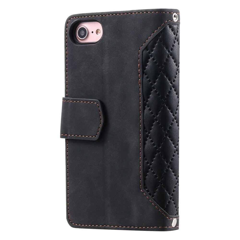 Lommebokveske iPhone SE (2022) Quilted svart