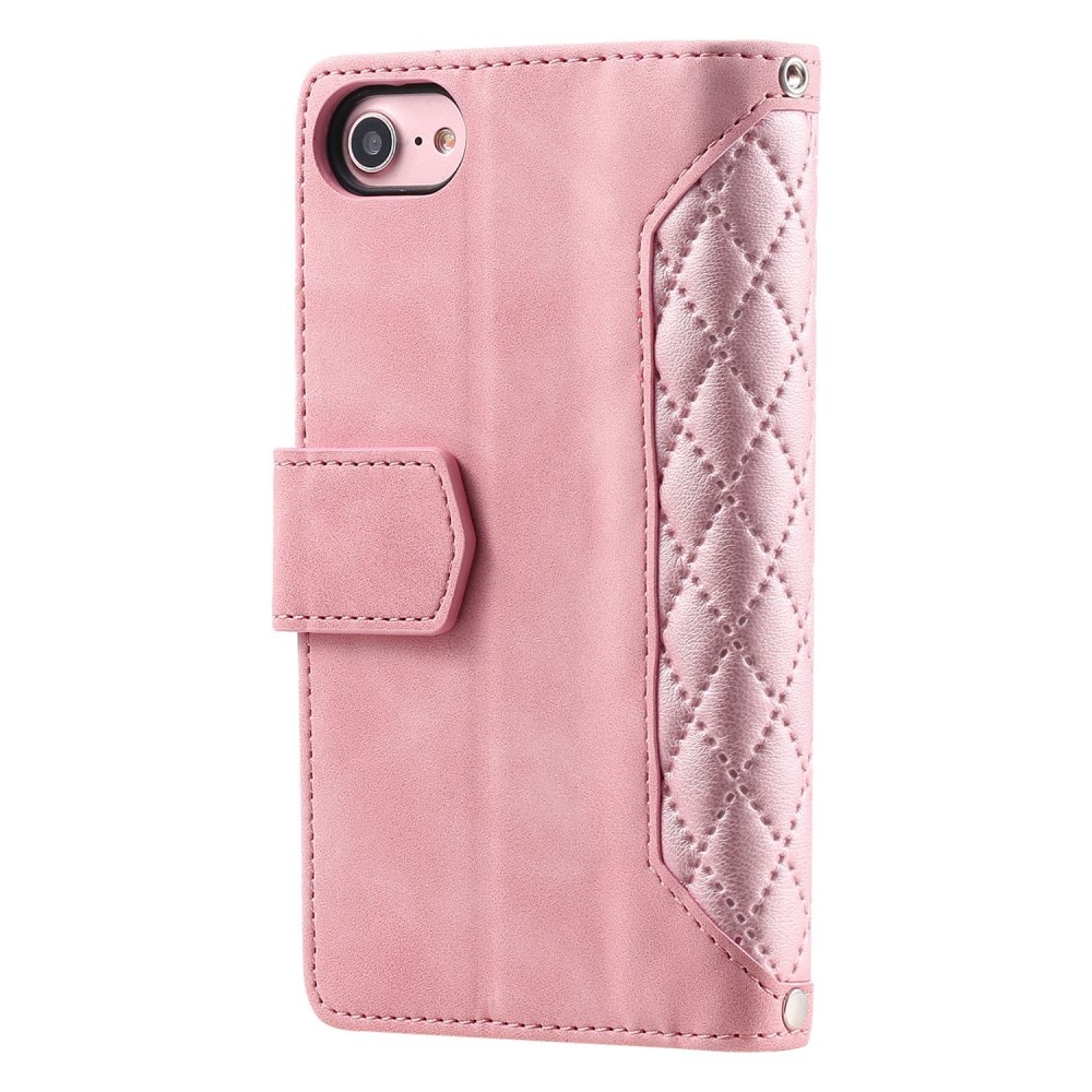 Lommebokveske iPhone SE (2022) Quilted rosa