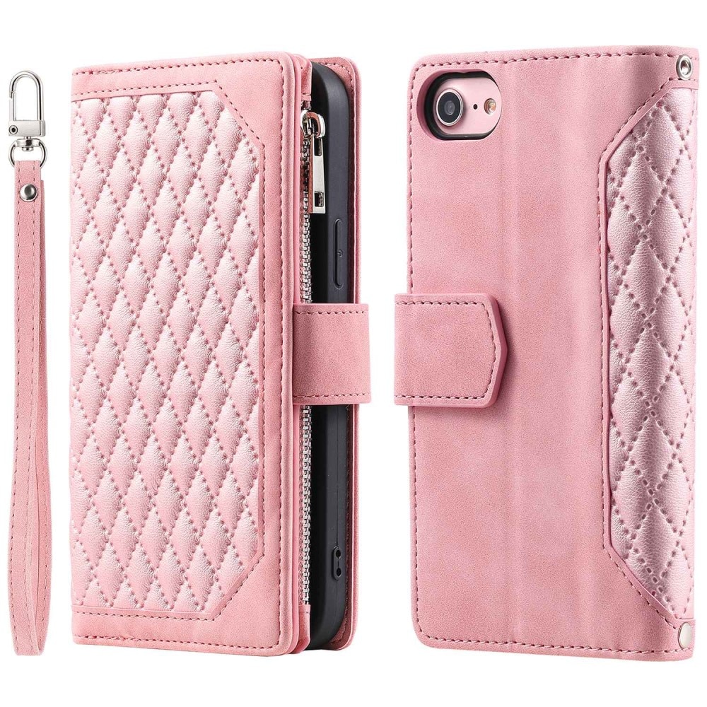 Lommebokveske iPhone 7 Quilted rosa