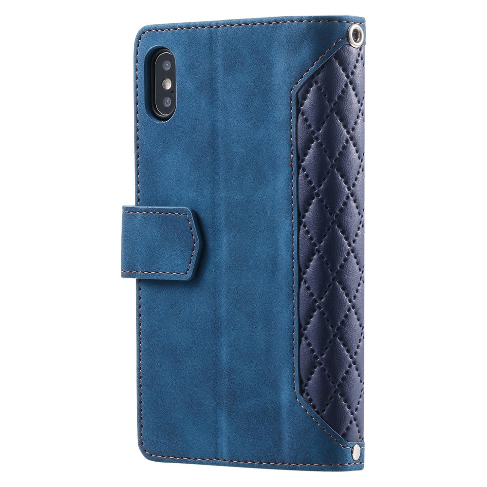 Lommebokveske iPhone X/XS Quilted Blå