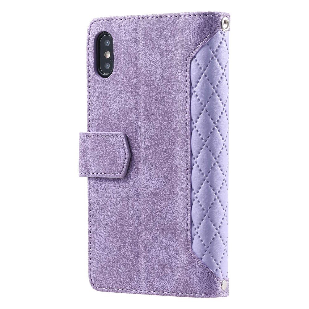 Lommebokveske iPhone X/XS Quilted Lilla