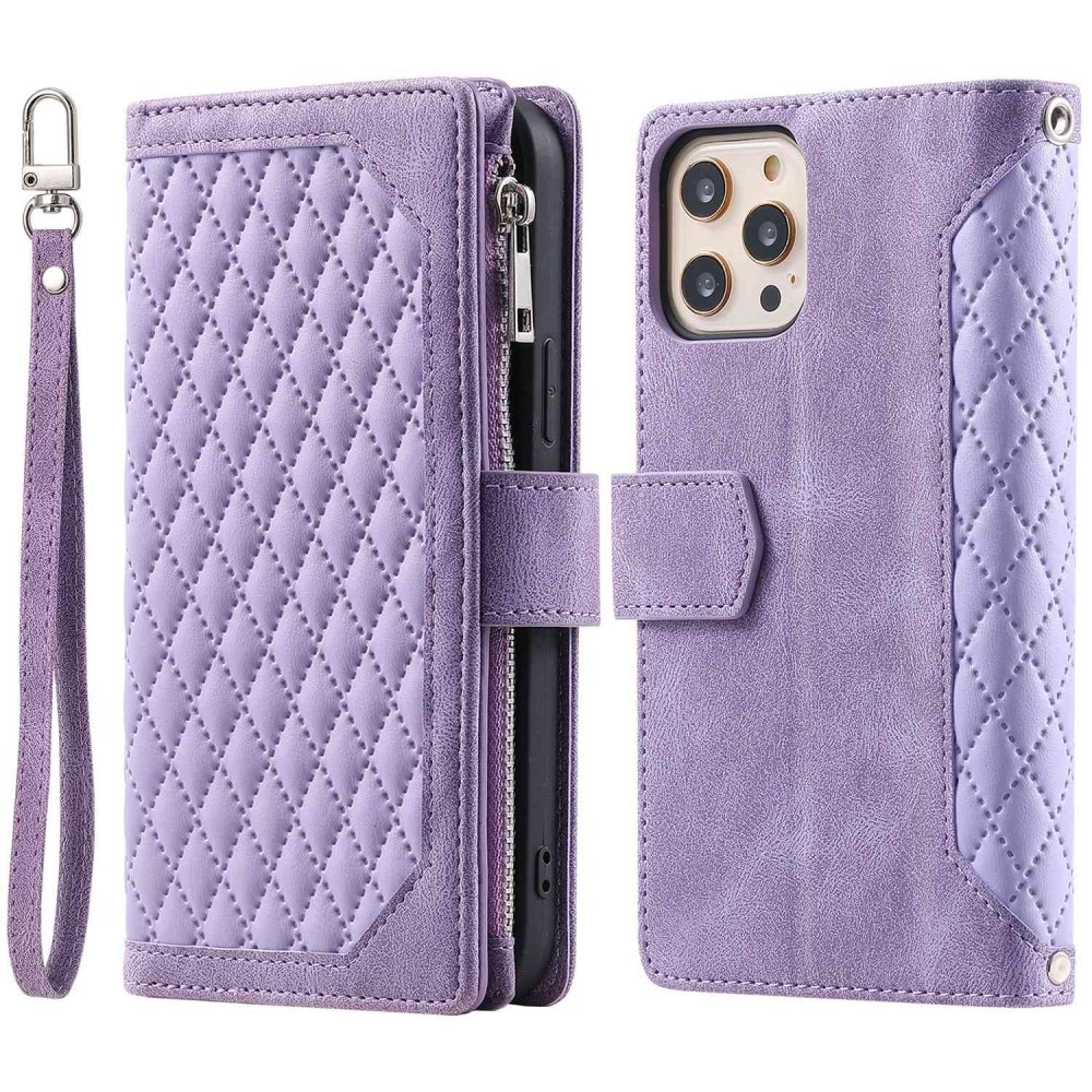 Lommebokveske iPhone 11 Pro Quilted Lilla