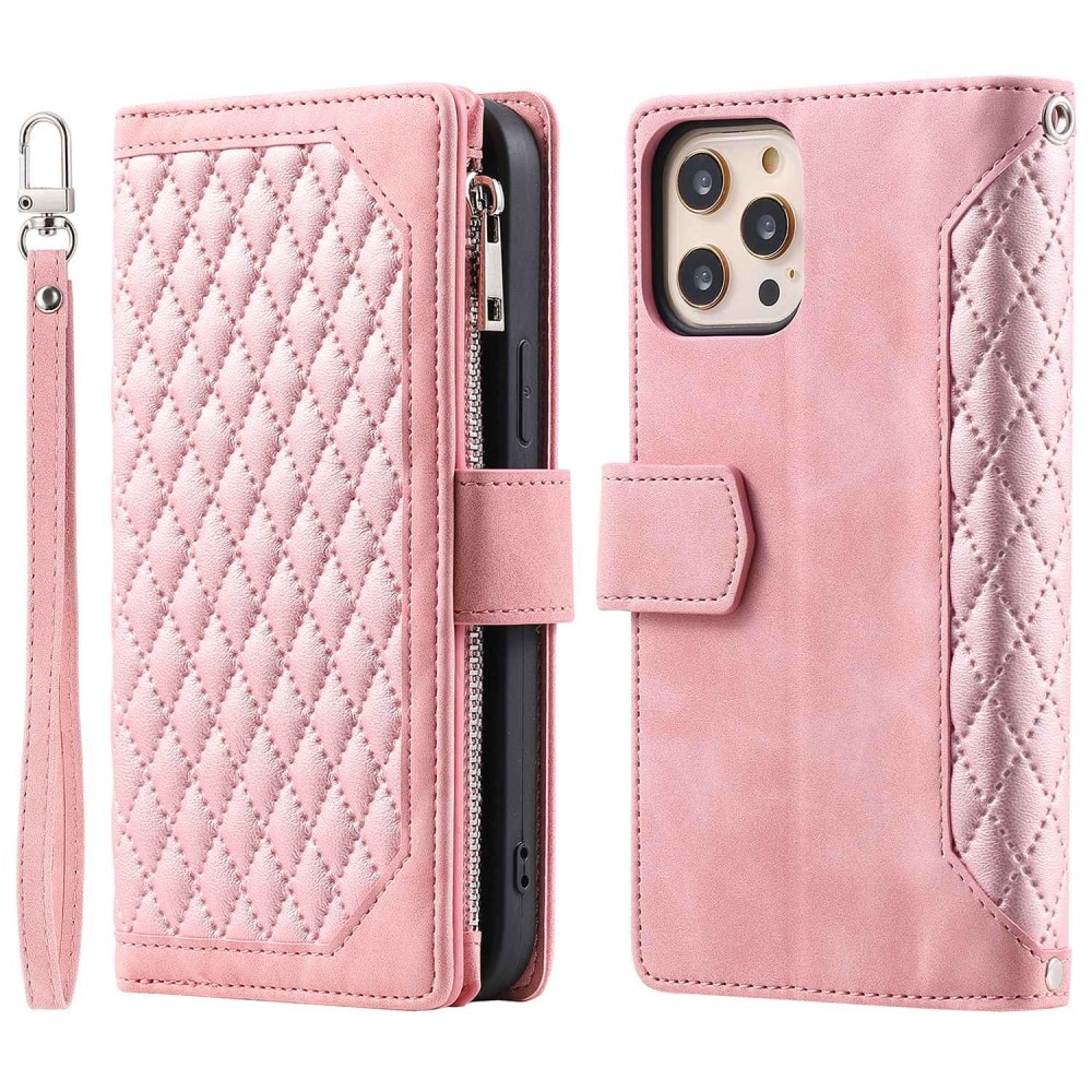 Lommebokveske iPhone 11 Pro Quilted Rosa