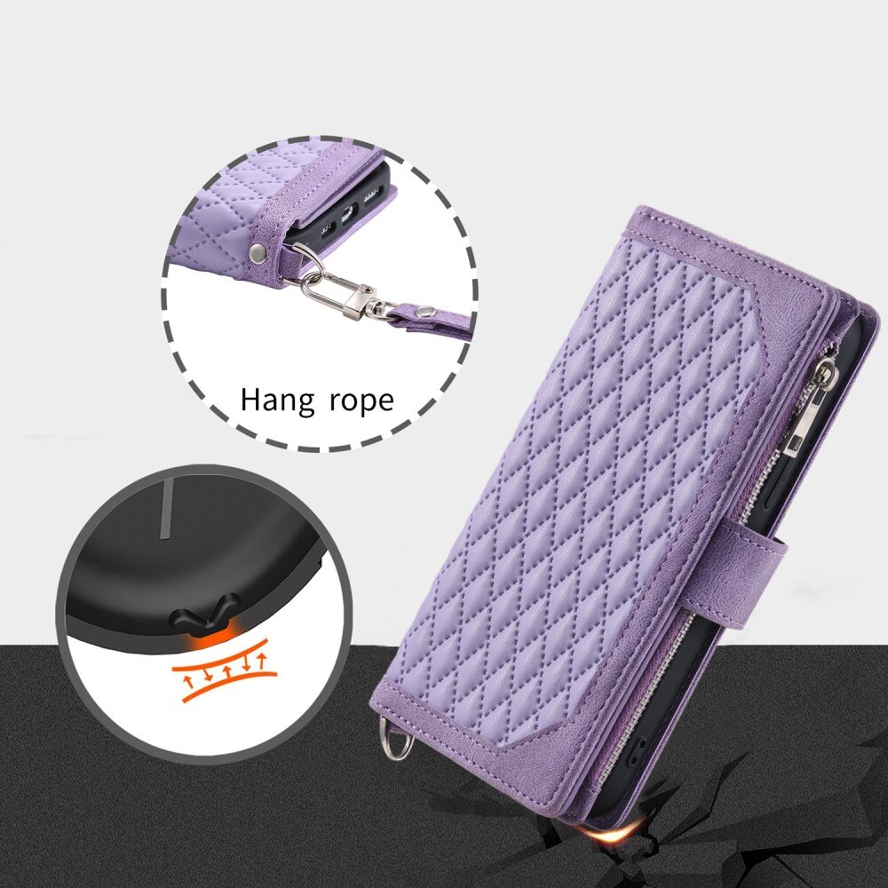 Lommebokveske Apple iPhone 13 Quilted Lilla