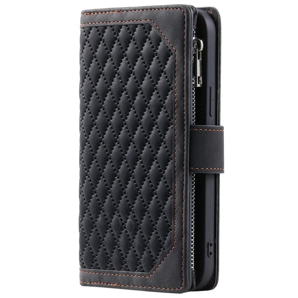 Lommebokveske iPhone 13 Quilted Svart