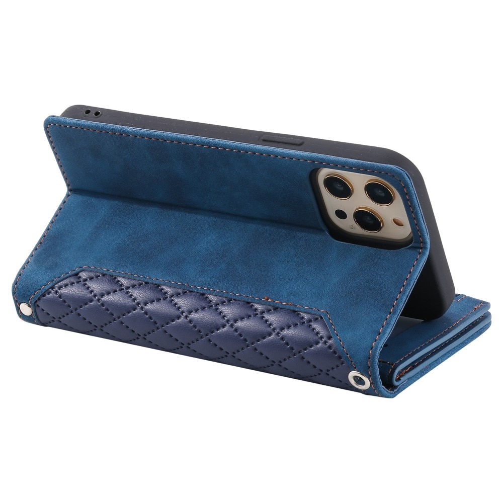 Lommebokveske iPhone 12/12 Pro Quilted Blå