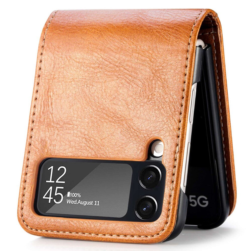 Mobilveske Samsung Galaxy Z Flip 4 cognac