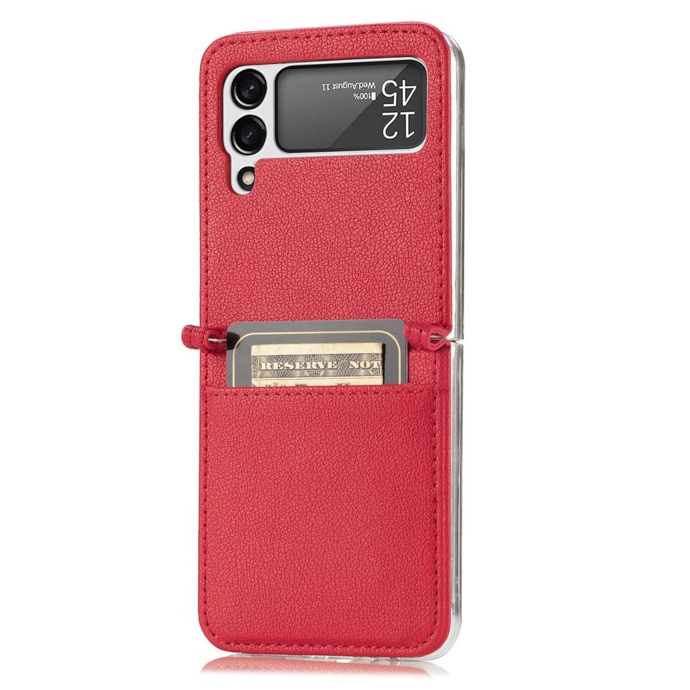 Slim Card Wallet Samsung Galaxy Z Flip 4 rød