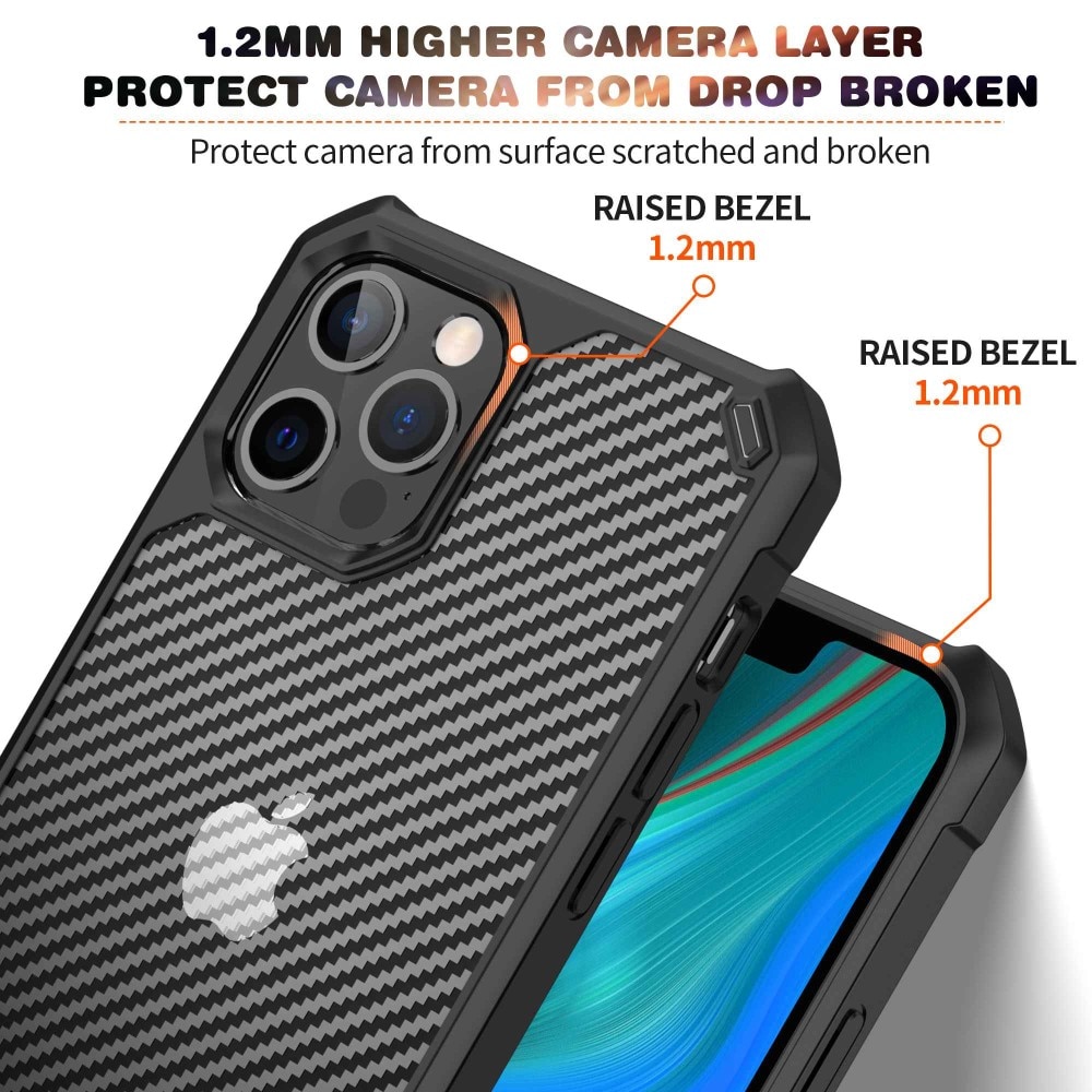 Hybriddeksel iPhone 14 Pro Max karbonfiber