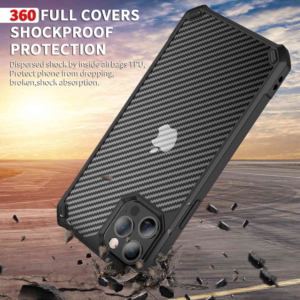 Hybriddeksel iPhone 14 Pro Max karbonfiber