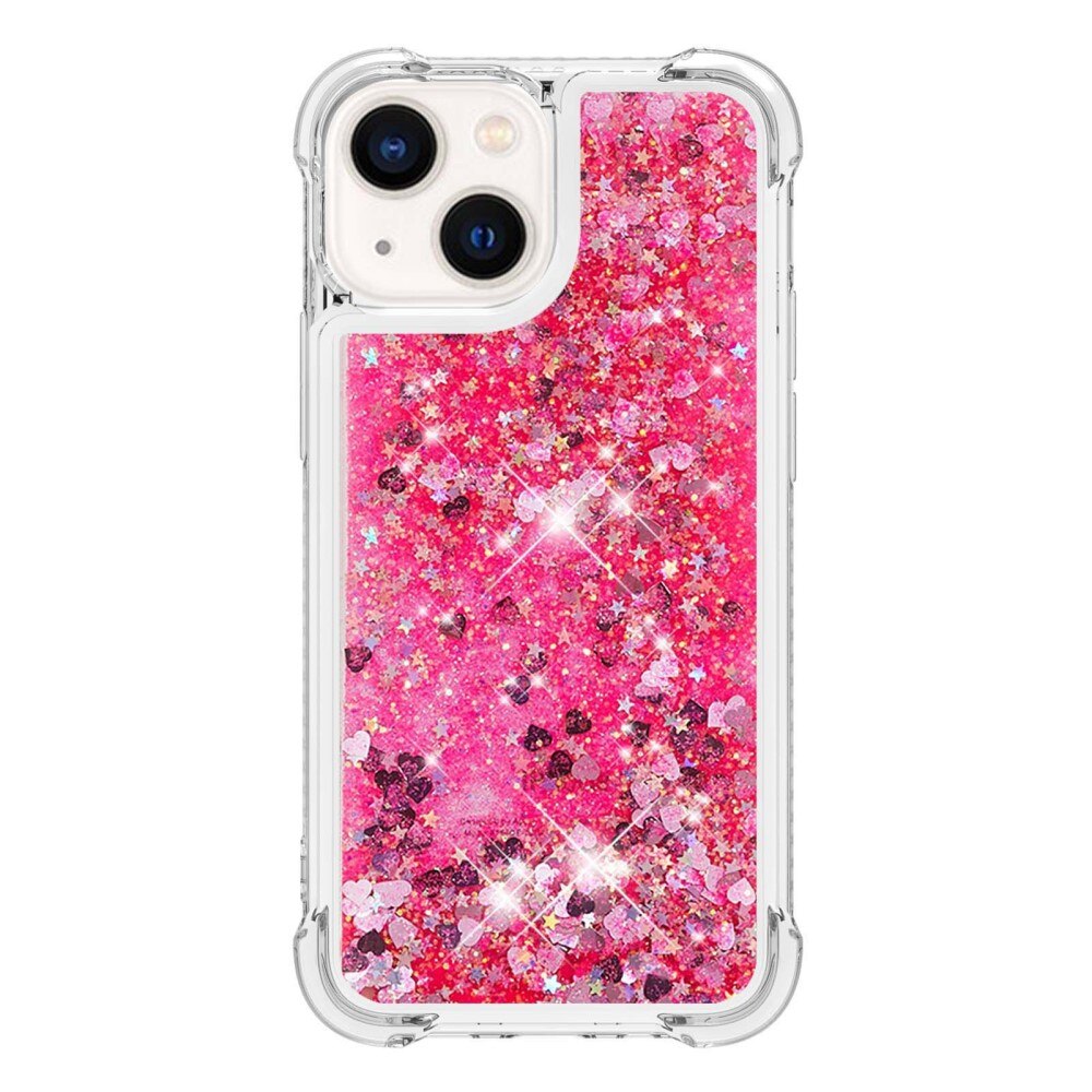 Glitter Powder TPU Case iPhone 14 Plus rosa