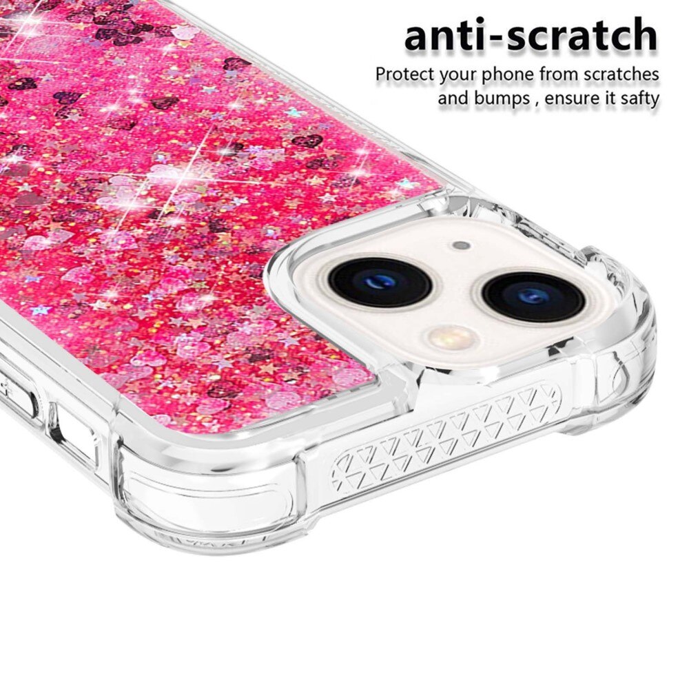 Glitter Powder TPU Case iPhone 14 Plus rosa