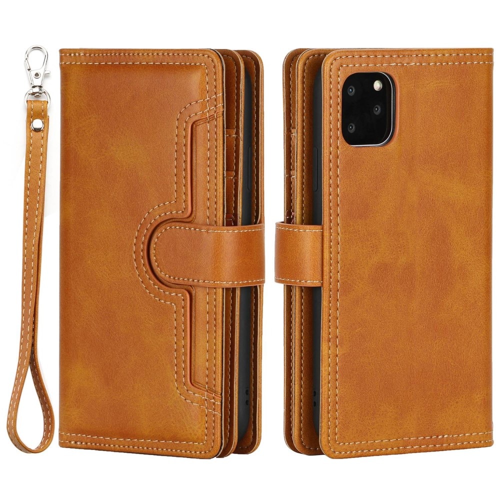 Lærlommebok Multi-slot iPhone 14 cognac