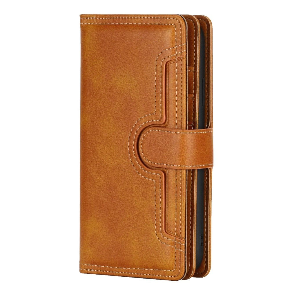 Lærlommebok Multi-slot iPhone 14 cognac