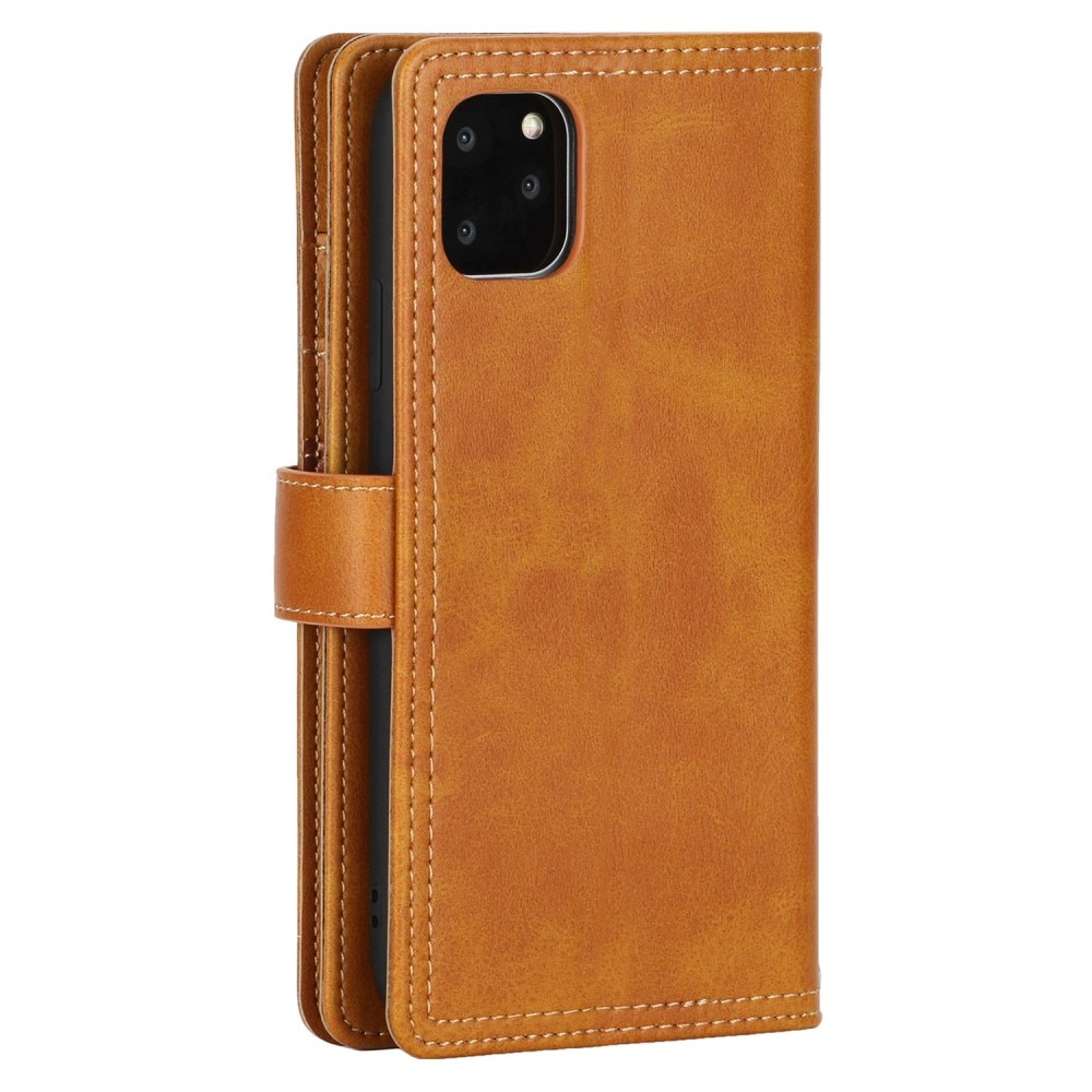 Lærlommebok Multi-slot iPhone 14 cognac