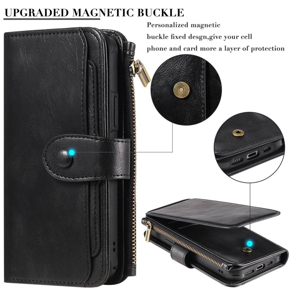 Magnet Leather Multi-Wallet Samsung Galaxy S22 svart