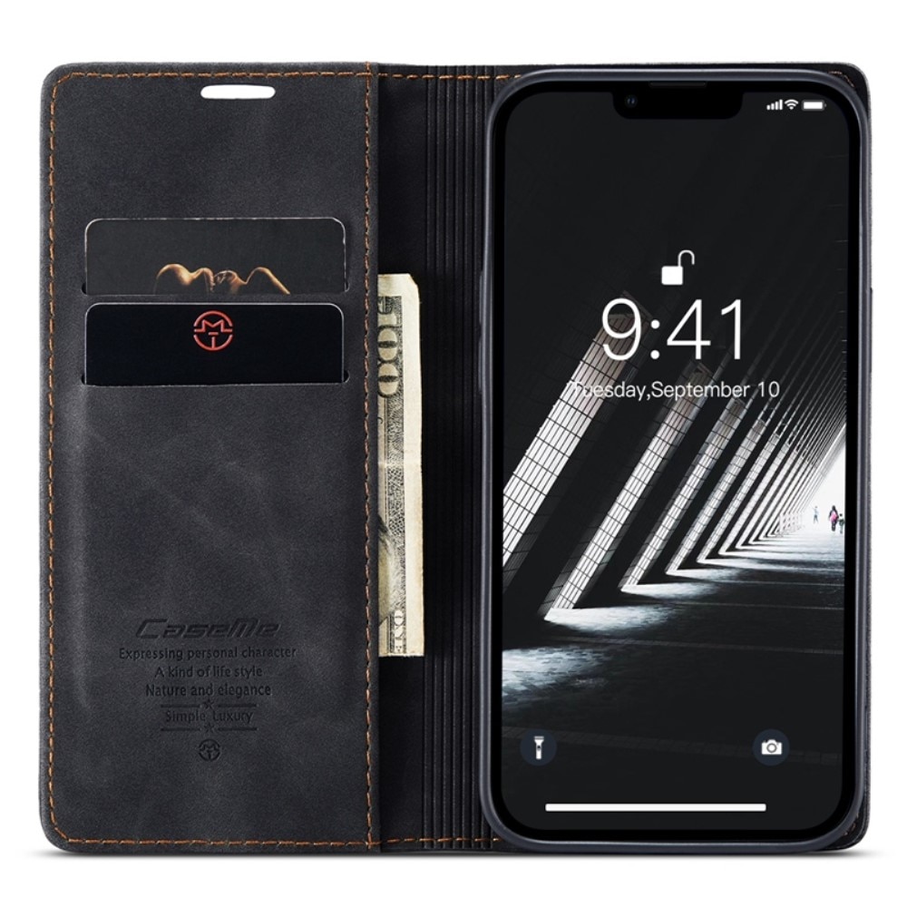 Slim Lommebokveske iPhone 14 Plus Svart