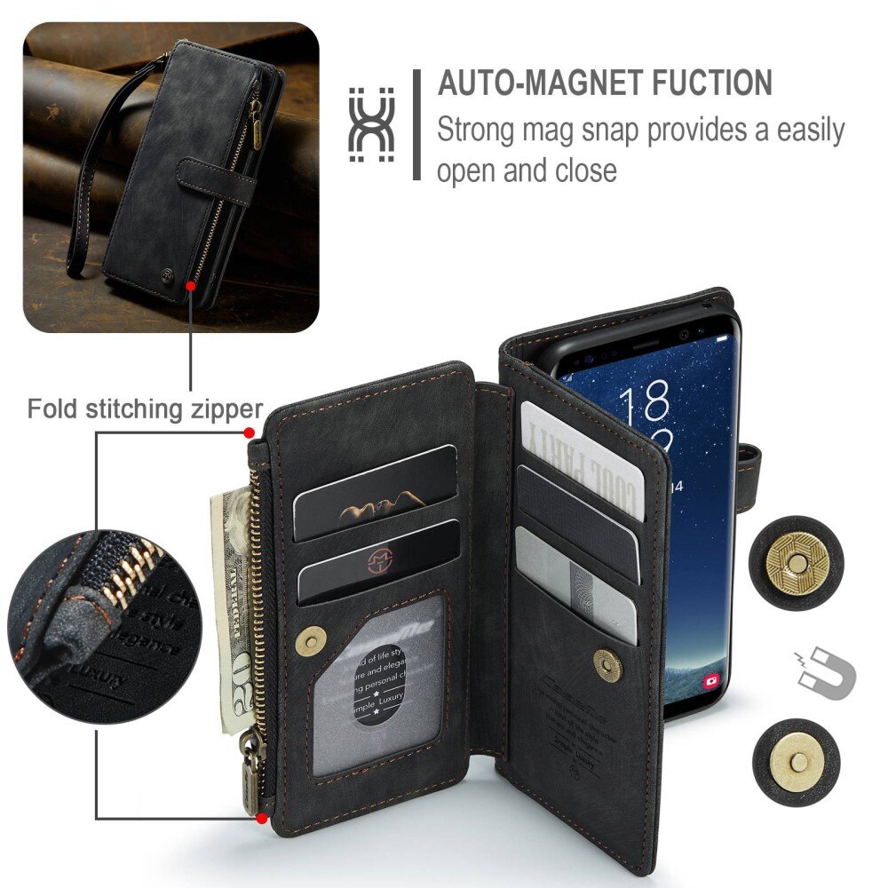 Zipper Wallet Samsung Galaxy S22 svart