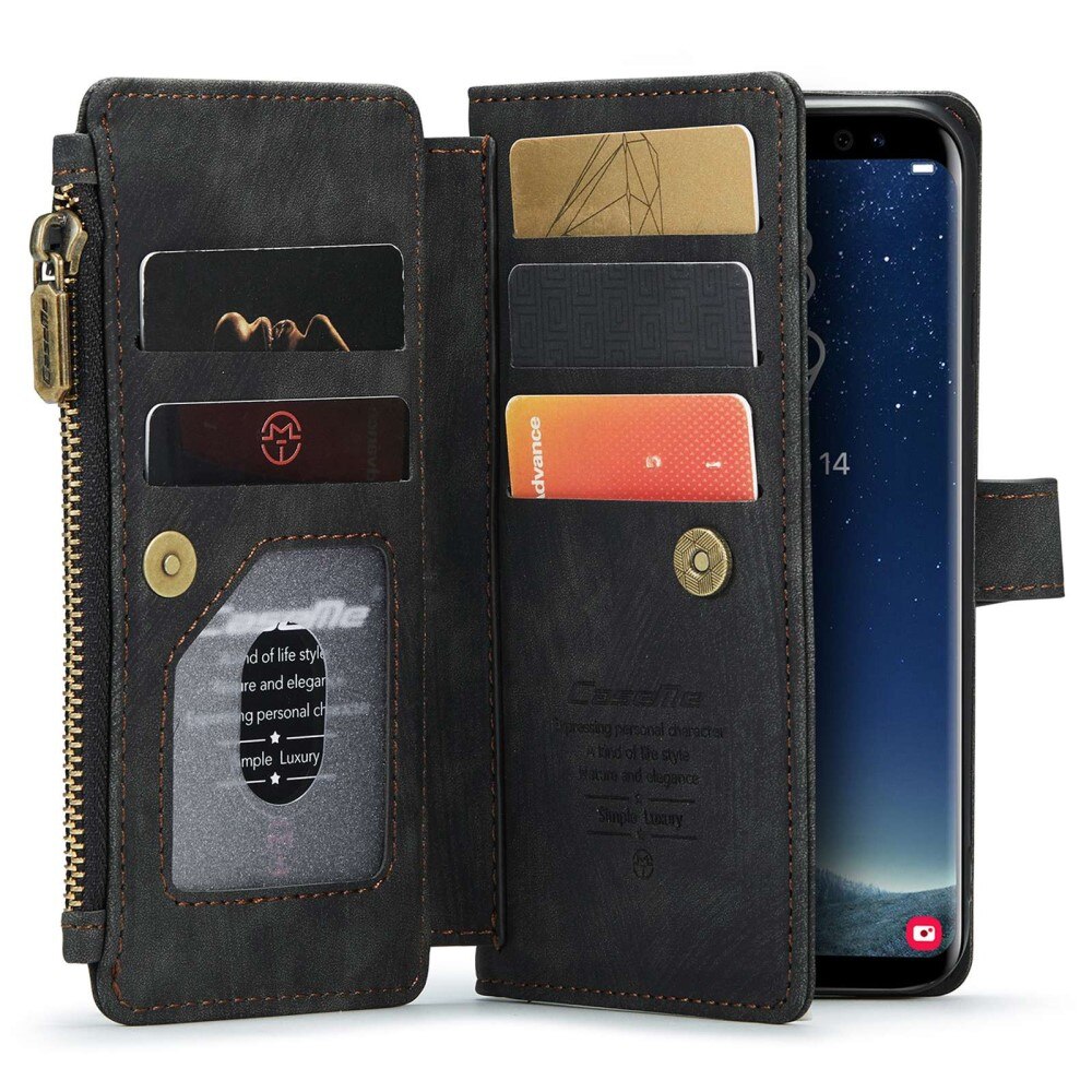 Zipper Wallet Samsung Galaxy S22 svart