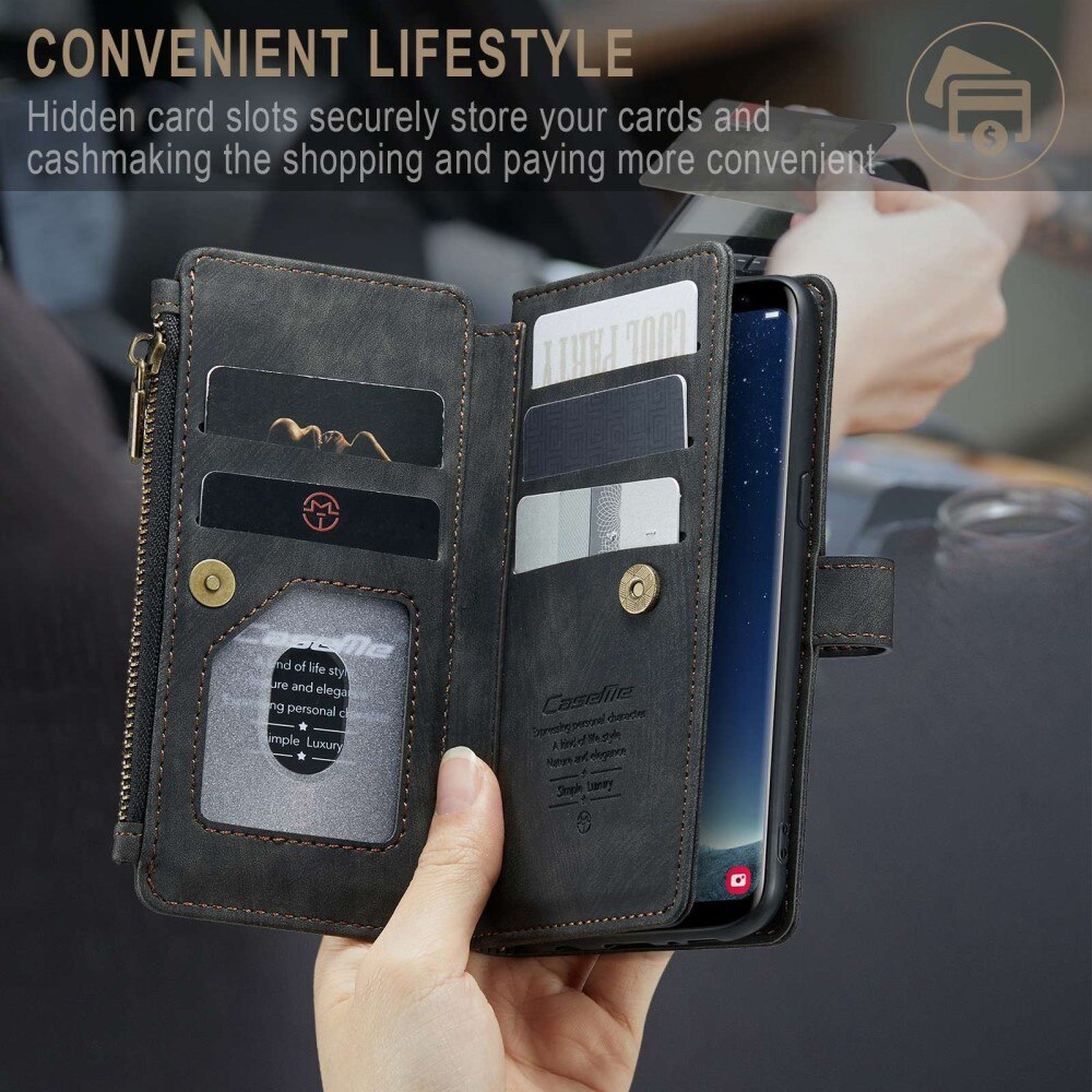 Zipper Wallet Samsung Galaxy S22 svart