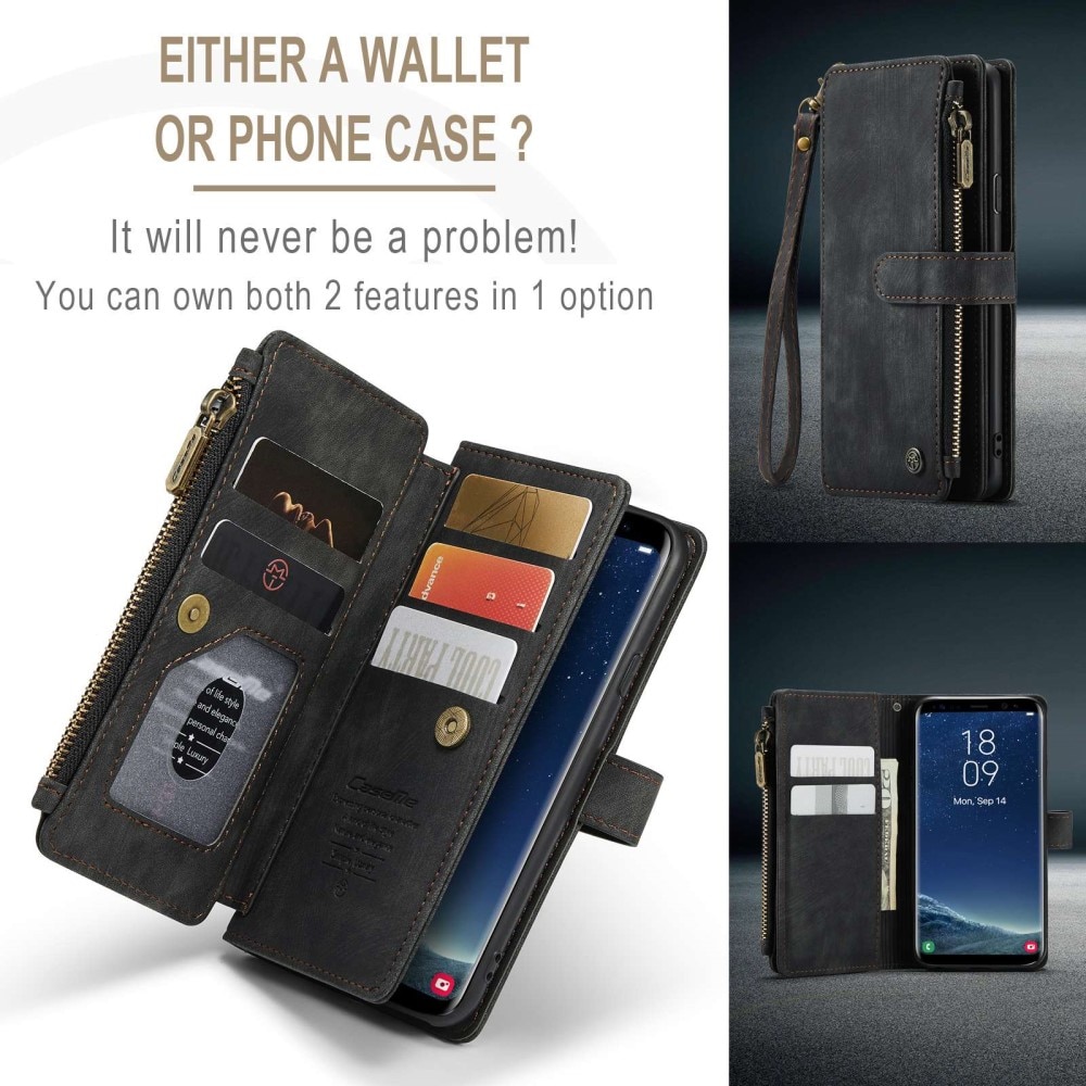 Zipper Wallet Samsung Galaxy S22 svart