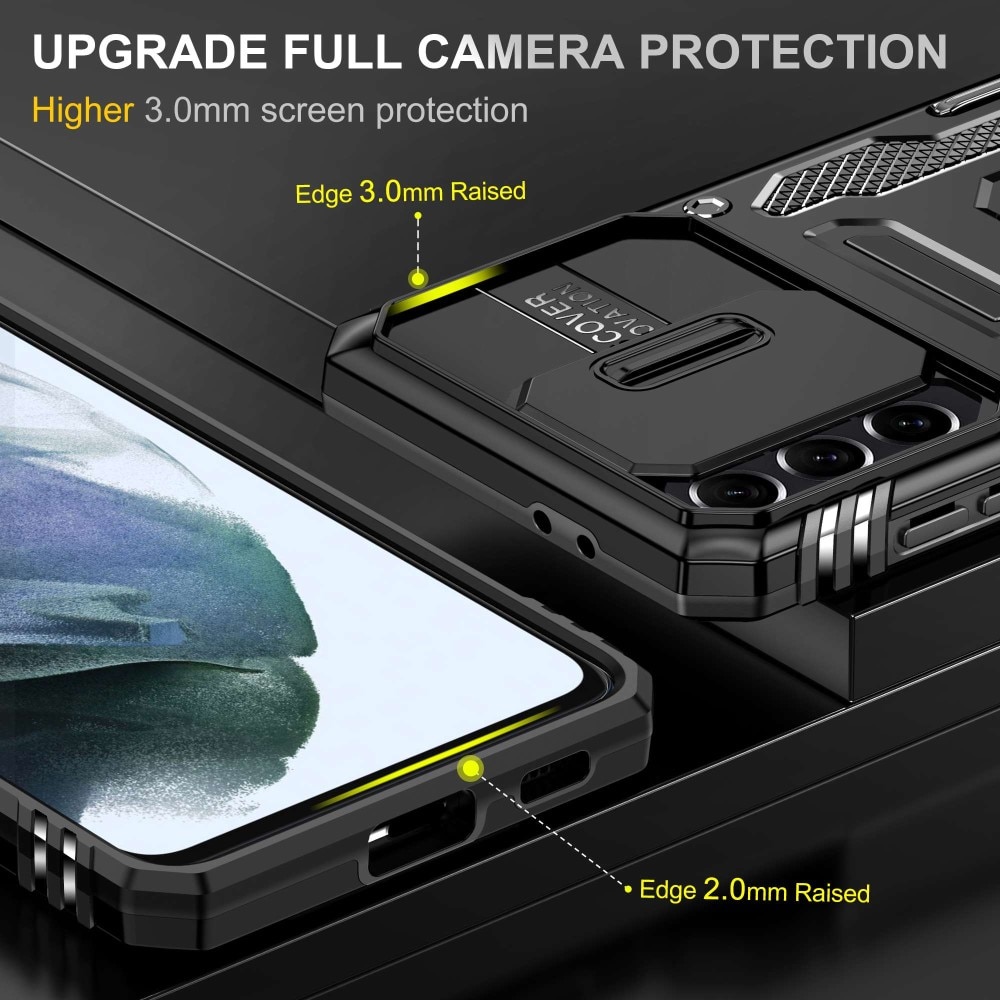 Hybriddeksel Tech Ring+Kamerabeskyttelse Samsung Galaxy S21 svart