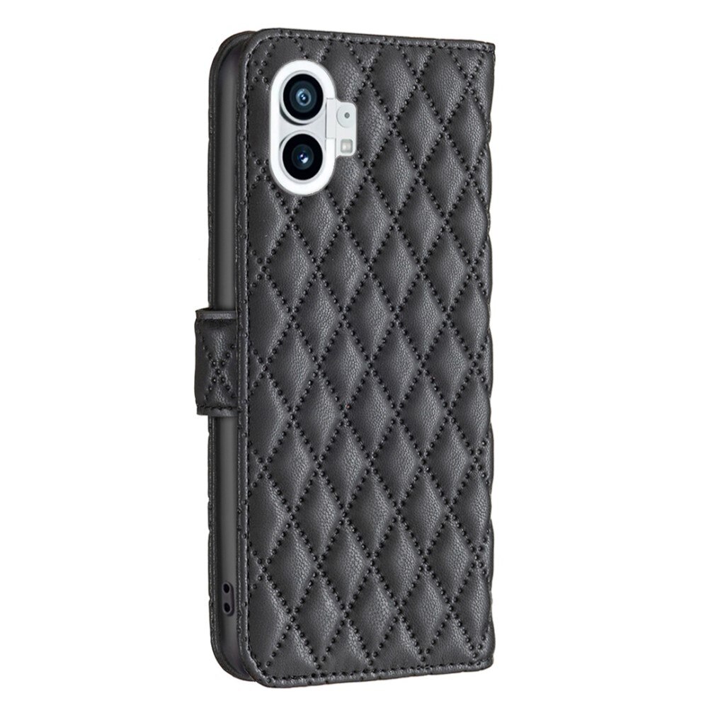 Lommebokdeksel Nothing Phone 1 Quilted svart