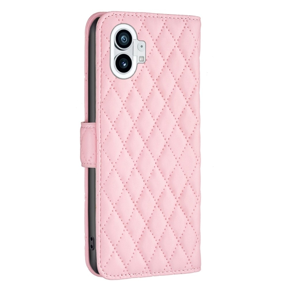Lommebokdeksel Nothing Phone 1 Quilted rosa