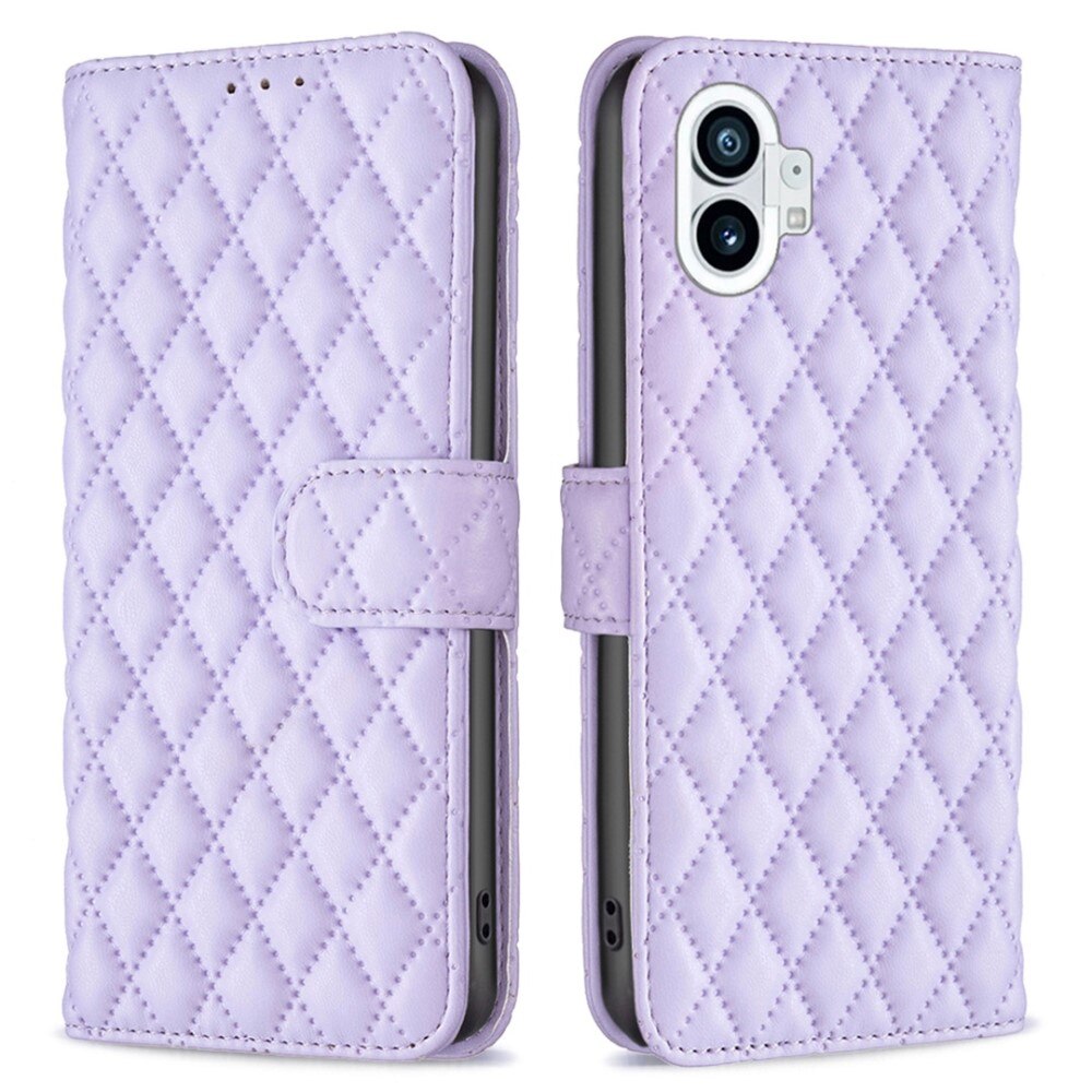 Lommebokdeksel Nothing Phone 1 Quilted lilla