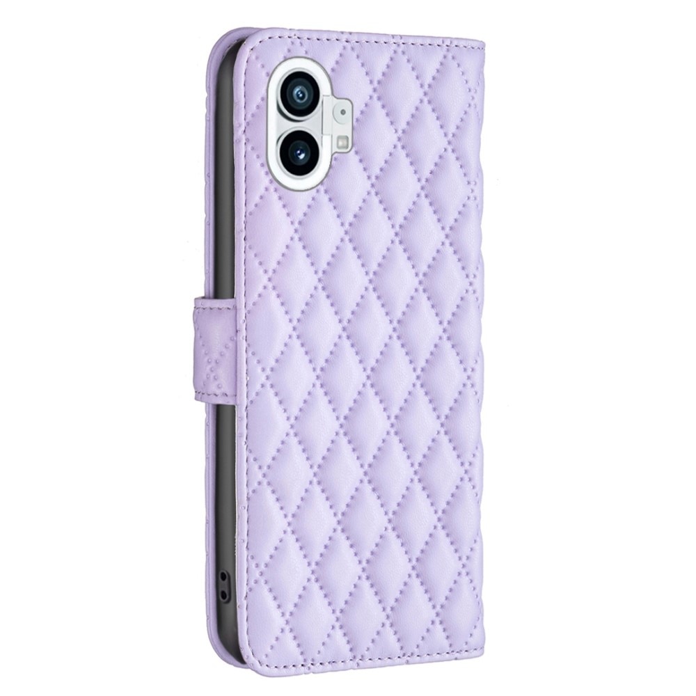 Lommebokdeksel Nothing Phone 1 Quilted lilla