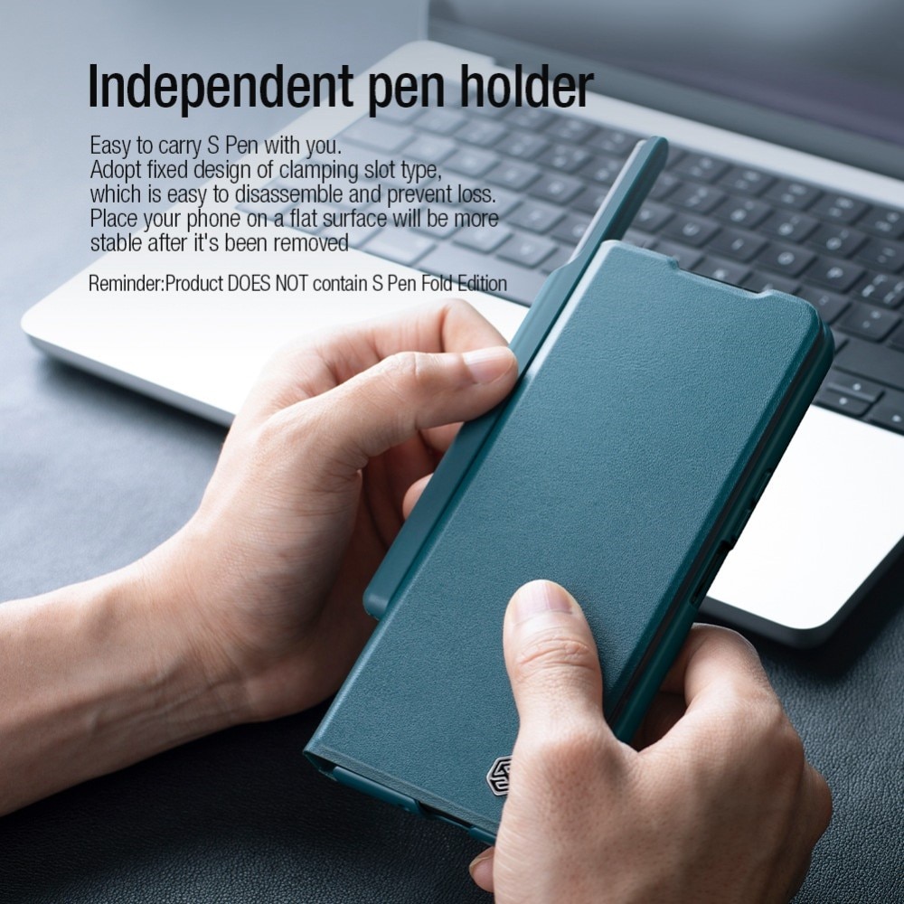 Qin Pro Camshield with Pen slot Galaxy Z Fold 4 Brown
