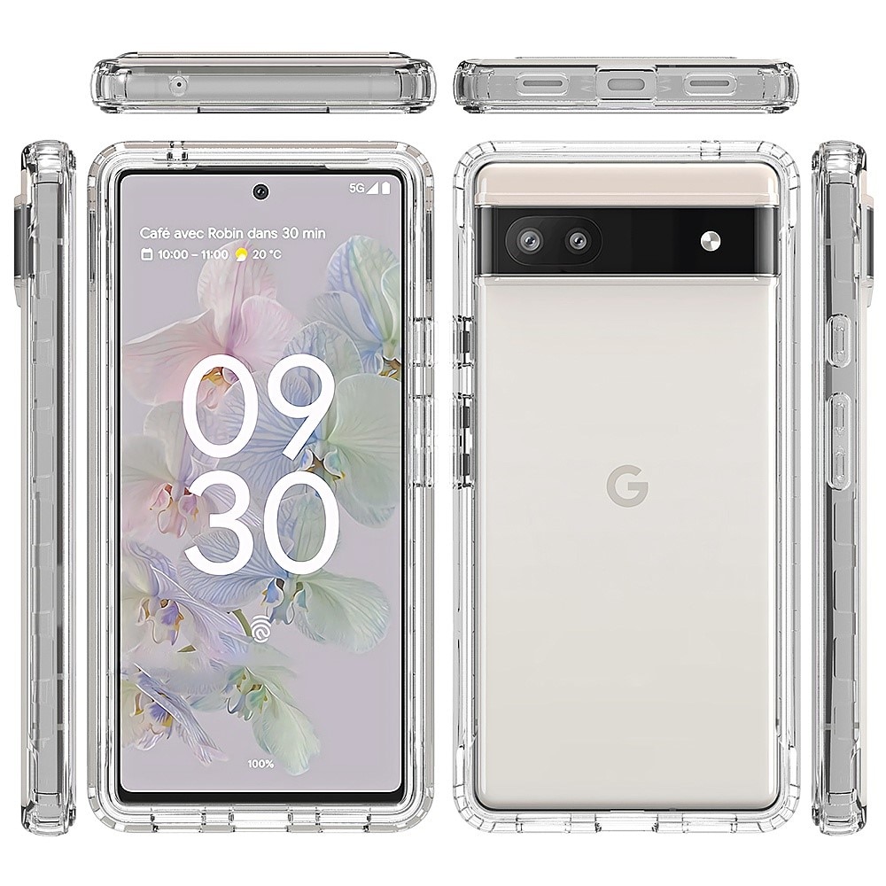 Full Cover Deksel Google Pixel 6a gjennomsiktig