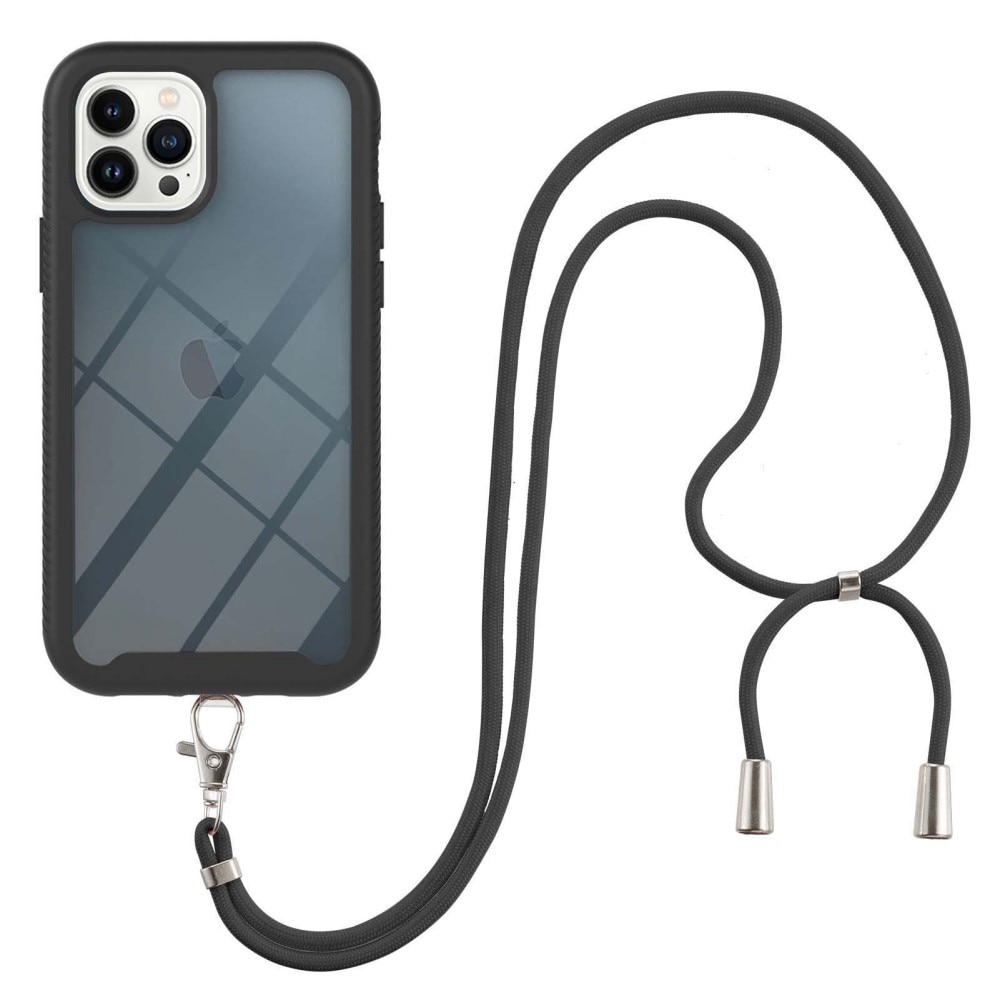 Full Cover Halskjede Deksel iPhone 14 Pro svart