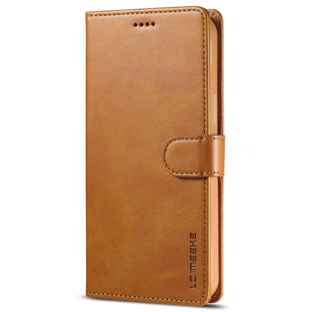 Lommebokdeksel iPhone 14 cognac