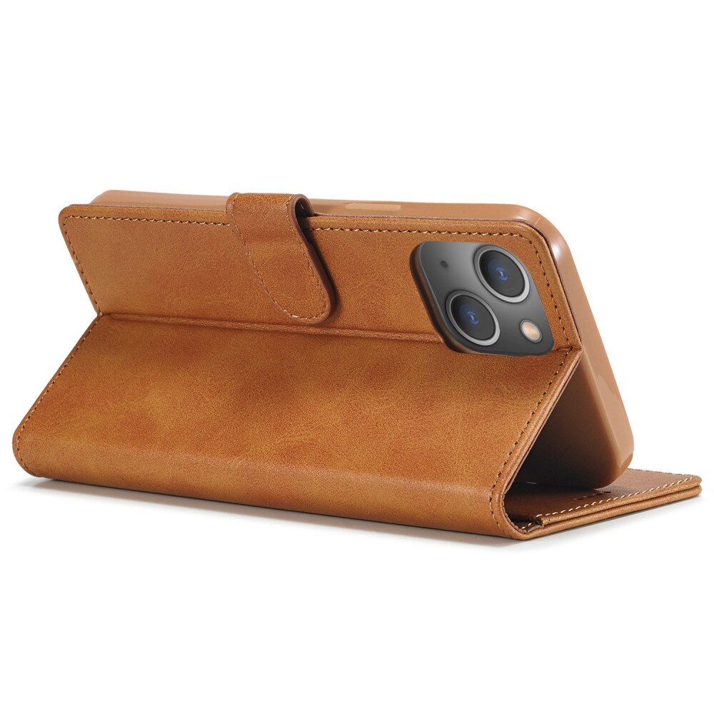 Lommebokdeksel iPhone 14 cognac