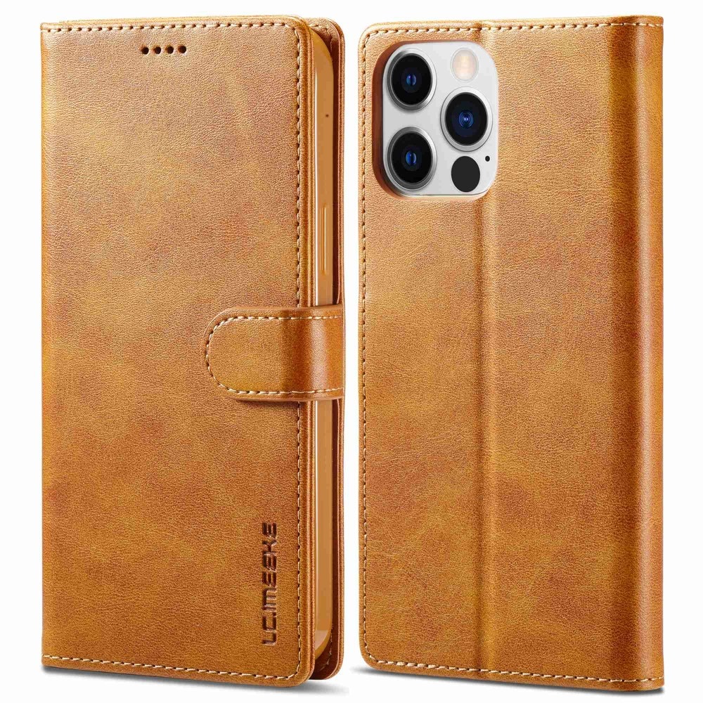 Lommebokdeksel iPhone 14 Pro cognac