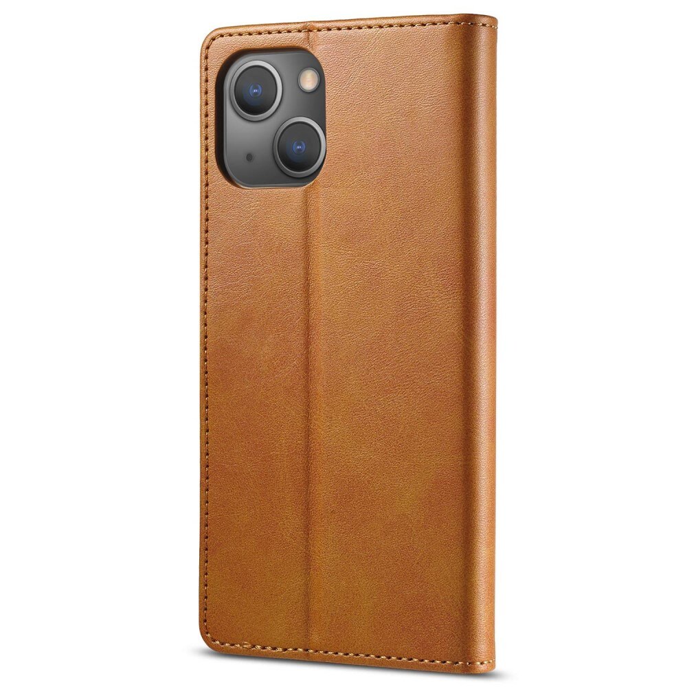 Lommebokdeksel iPhone 14 Plus cognac