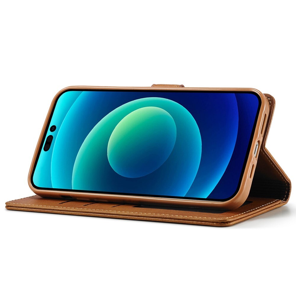 Lommebokdeksel iPhone 14 Plus cognac