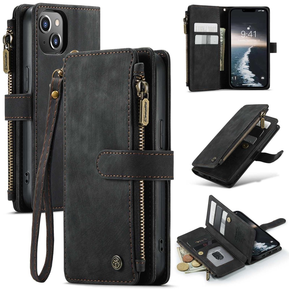 Zipper Wallet iPhone 14 svart